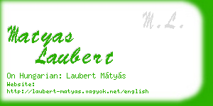 matyas laubert business card